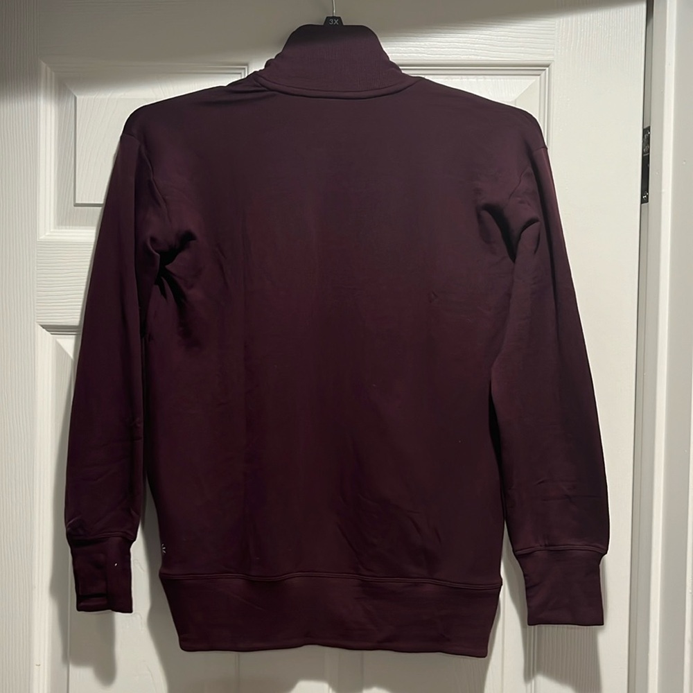 NWT Athleta Girl Burgandy Wrap N Roll Cardigan Size L/12 - Picture 3 of 6